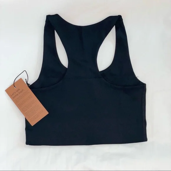 NWT Girlfriend Collective Paloma Bra in Black Small - Picture 2 of 2